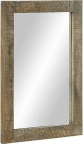 vidaXL Καθρέφτης μπάνιου 50x2,5x70 cm από μασίφ ξύλο Mango