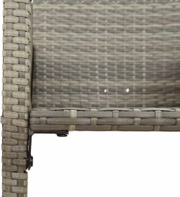 vidaXL Σετ μπαρ κήπου 3 τεμαχίων χωρίς μαξιλάρια Γκρί