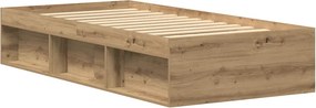 vidaXL Πλαίσιο κρεβατιού χωρίς στρώμα 75x190 εκ. Επεξεργασμένο Ξύλο