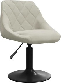 vidaXL Καρέκλες Τραπεζαρίας Περιστρεφόμενες 2 τεμ. Κρεμ Βελούδινες