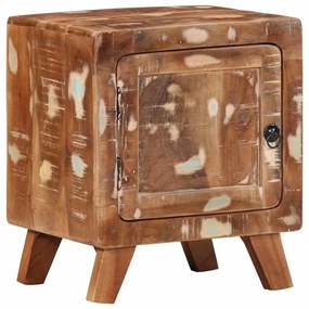 Κομοδίνο 40x32x46 cm Στερεό ξύλο αναγεννημένο - Καφέ