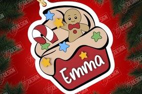 Σετ των 2 Intra απο ξύλο plywood 3mm-4mm πάχος - Χριστουγεννιάτικη ετικέτα | Ετικέτες δώρων | Δώρο Χριστουγέννων Δίασταση 15x15 cm INTRAFABR-107187490