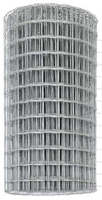 vidaXL Φράχτης με Στήλες. Ασημί 0.4 x 50 μ. Ατσάλι