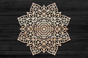 Σετ των 2 Intra απο ξύλο plywood 3mm-4mm πάχος Τρισδιάστατη Mandala Δίασταση 30x30 cm INTRAFABR-69582779