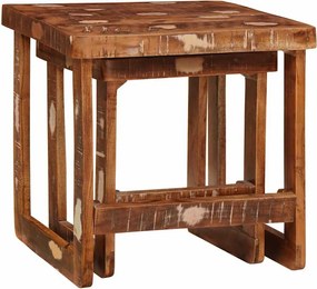 vidaXL Ένθετα τραπέζια 2 τμχ. Καφέ 46 x 46 x 45 εκ.