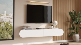 Έπιπλο Τηλεόρασης Λευκό FLAGEAS 200x31.6x29.6