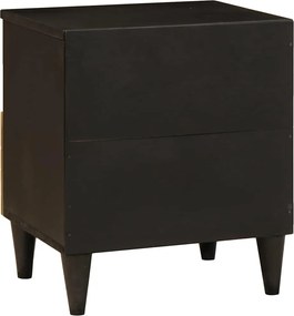 vidaXL Κομοδίνο 2 pcs Μαύρο και Χρυσό 40 x 33 x 46 εκ.