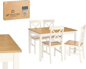Σετ Τραπέζι με 4 Καρέκλες Gift Decor
