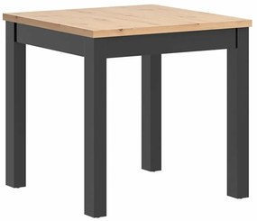 Τραπέζι Boston 449, Μαύρο, Artisan βελανιδιά, 77x80x80cm, Πλαστικοποιημένη μοριοσανίδα | Epipla1.gr