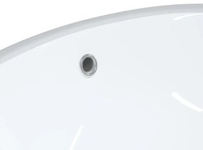 Νιπτήρας Μπάνιου Οβάλ Λευκός 49 x 40,5 x 21 εκ. Κεραμικός - Λευκό