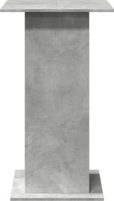 vidaXL Τραπέζι Μπαρ με Ράφια Γκρι Σκυρ. 60x60x102 εκ. Επεξεργ. Ξύλο