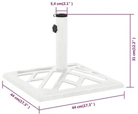 ΒΑΣΗ ΟΜΠΡΕΛΑΣ ΛΕΥΚΗ 44 X 44 X 31 ΕΚ. ΑΠΟ ΧΥΤΟΣΙΔΗΡΟ 317761