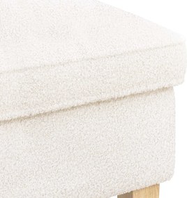 vidaXL Πολυθρόνα Ποδιών Κρεμ 55 x 35 x 41 εκ Μπουκλέ
