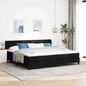 vidaXL Κρεβάτι με ελατήρια Μαύρο 200 x 200 cm Ύφασμα και αφρός