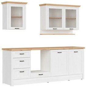 Σετ κουζίνας Boston CZ106, 230x60cm, 158 kg, Πάγκος, Πλαστικοποιημένη μοριοσανίδα, Πλαστικοποιημένη μοριοσανίδα, Γυαλί | Epipla1.gr