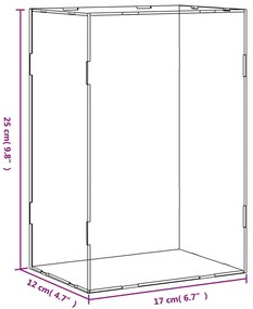 VidaXL Κουτί Βιτρίνας Διαφανές Ακρυλικό 17x12x25 εκ.