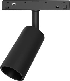 LED Κινητό Σποτ Μαγνητικής ράγας Flexa 7 12W Φ4,5cm 24° 3000K DALI2 Dimmable Μαύρο