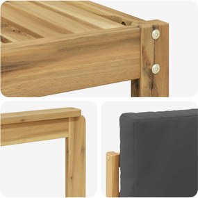 vidaXL Σειρά Καναπέ Εξωτερικού 8 pcs Άσπρο και Ανθρακί Πολυεστέρας