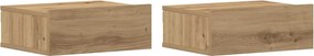 vidaXL Κομοδίνα Κρεμαστά 2 τεμ. Δρυς τεχνίτης 40x32x15 εκ. Μοριοσανίδα