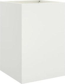 vidaXL Ζαρντινιέρα Λευκή 52x48x75 εκ. από Χάλυβα