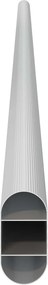 vidaXL Ράβδος Ντουλάπας 2 τμχ. Ασημί 864 x 15 x 29 mm