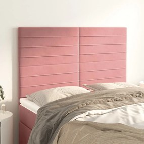 vidaXL Κεφαλάρι Ροζ Βελούδινο 144x5x118/128 εκ.