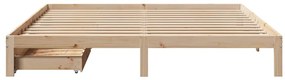 vidaXL Πλαίσιο Κρεβατιού με Συρτάρια Χωρίς Στρώμα 200x200 εκ.