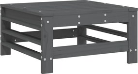 vidaXL Υποπόδιο Κήπου Γκρι από Μασίφ Ξύλο Πεύκου