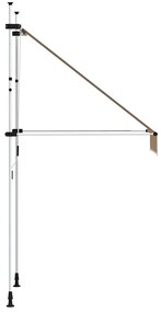 vidaXL Τέντα Συρόμενη Χειροκίνητη Κίτρινη με Μπλε Ρίγες 100 εκ.