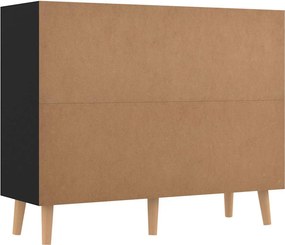 vidaXL Μπουφές Μαύρος 90x30x72 εκ. από Επεξεργασμένο Ξύλο