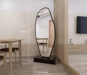 Stewehome Ασύμμετρος καθρέφτης με μαύρο MDF πλαίσιο