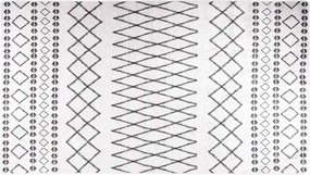 vidaXL Χαλί Πλενόμενο Μαύρο / Λευκό 190 x 300 εκ.