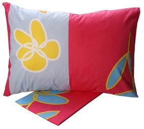 Σετ Σεντόνια Cotton Feelings εμπριμέ 129 Pink Υπέρδιπλο (220x260)