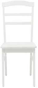 vidaXL Καρέκλα τραπεζαρίας 2 pcs Λευκό Στερεό Ξύλο Ραβέντι