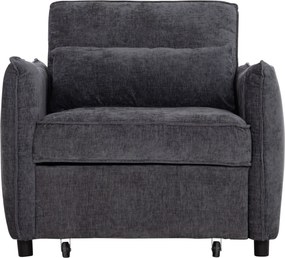 ΠΟΛΥΘΡΟΝΑ-ΚΡΕΒΑΤΙ ORYN HM3307.01 ΓΚΡΙ ΥΦΑΣΜΑ 85x88x78Υεκ.