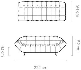 Καναπές Dolphin τριθέσιος-Gkri