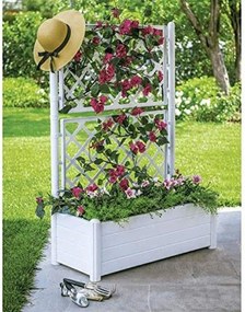 Γλάστρα Stefanplast 100 x 43 x 142 cm Ορθογώνιο Λευκό