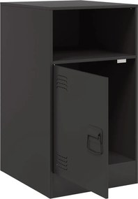 vidaXL Κομοδίνο Μαύρο 34,5x39x62 εκ. από Χάλυβα