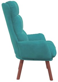 vidaXL Χαλαρωτική Πολυθρόνα Τιρκουάζ 69 x 74 x 93 εκ. Βελούδο