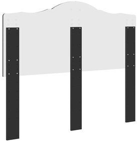 vidaXL Κεφαλάρι με κεφαλάρι Μαύρη Οξυά 135 cm Επεξεργασμένο ξύλο