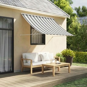 vidaXL Αντιανεμικό Γκρι και Λευκό 200 x 150 cm