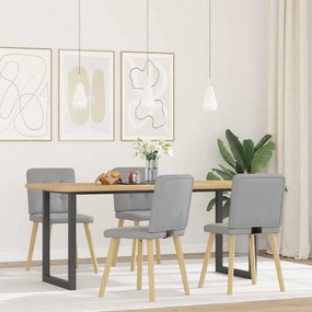 vidaXL Καρέκλες τραπεζαρίας 4 τεμ Cloud Grey Fabric