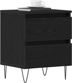 vidaXL Κομοδίνο Μαύρη δρυς 40 x 35 x 50 εκ. Επεξεργασμένο ξύλο