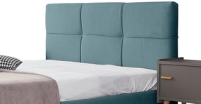 Επενδυμένο Κρεβάτι Manhattan-Petrol-90 x 200-Χωρίς μηχανισμό ανύψωσης