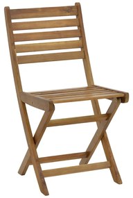 Καρέκλα Fatel pakoworld πτυσσόμενη ξύλο ακακίας φυσικό 40x53x82εκ