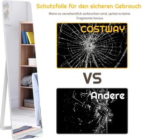 Ολόσωμος Καθρέφτης  Επιδαπέδιος   160 x 37 cm COSTWAY HW66089WH