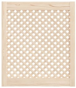 Πορτάκια με Περσίδες 2 Τεμ. 59,5x69 εκ. από Μασίφ Ξύλο Πεύκου - Καφέ