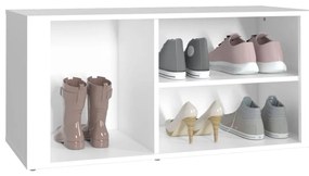 vidaXL Παπουτσοθήκη Λευκή 100 x 35 x 45 εκ. από Επεξεργασμένο Ξύλο