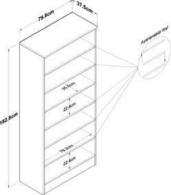 Έπιπλο Εισόδου Λευκό CRUAE 80x37.5x182.8