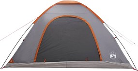 vidaXL Σκηνή Camping 6 ατόμων Γκρι και Πορτοκαλί